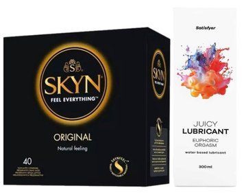 Комплект Лубрикант Satisfyer Juicy Lubricant Euphoric Orgasm 300 мл + SKYN ORIGINAL 40 шт SOS12660 фото