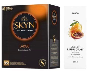 Набір Лубрикант Satisfyer Mango & Passion 300 мл + SKYN Large 36 шт. SOS12828 фото