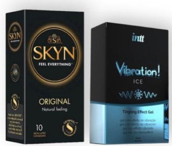 SKYN Original 10 шт + Intt Vibration Ice (15 мл) SOS6825 фото