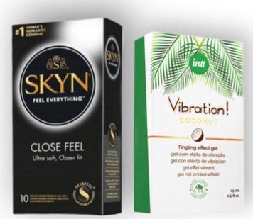 SKYN Close Feel 10 штук + Intt Vibration Coconut Vegan (15 мл) SOS6775 фото
