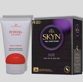 SKYN Elite, 36 шт + Пролонгатор Doc Johnson Power Delay Cream 56 г SOS5265 фото