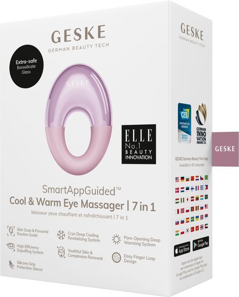 Массажер для глаз GESKE Cool & Warm Eye Massager 7в1 pink HB0313 фото