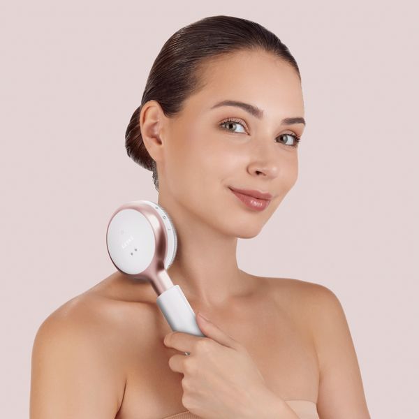 Звуковая светодиодная щетка для всего тела GESKE Sonic LED Full-Body Brush&Intensive Exfoliator 9в1 starlight HB0392 фото