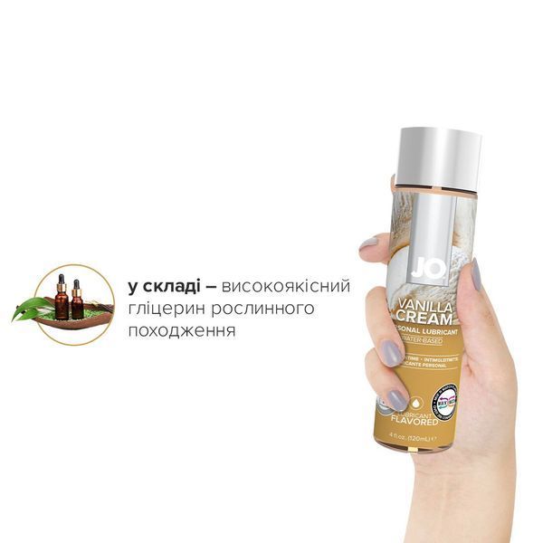 Змазка на водній основі System JO H2O &mdash; Vanilla Cream (120 мл) без цукру, рослинний гліцерин SO1778 фото