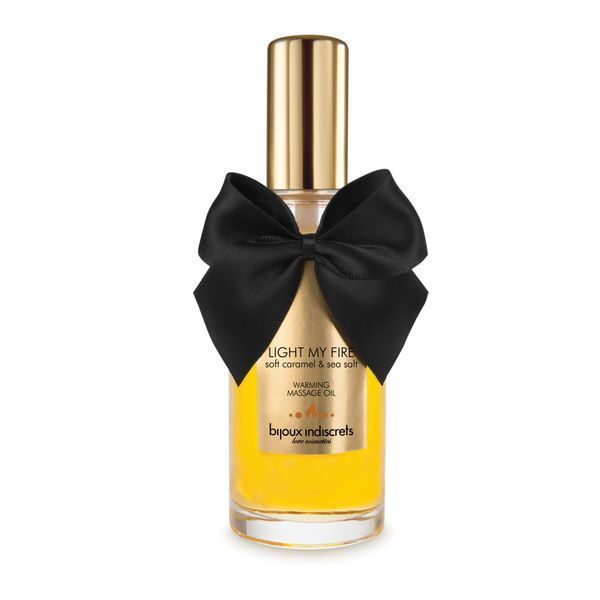 Разогревающее масло Bijoux Indiscrets Light my Fire &ndash; Caramel&Sea salt SO5938 фото