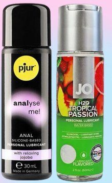 Набор лубрикантов pjur analyse me! Relaxing jojoba silicone 30 мл + System JO Tropical Passion (60 мл) LB586 фото