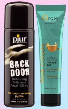 Набор лубрикантов pjur backdoor anal Relaxing jojoba silicone 30 мл + ПЕНА КОЛАДА на водной основе, 100 мл Orgie LB711 фото