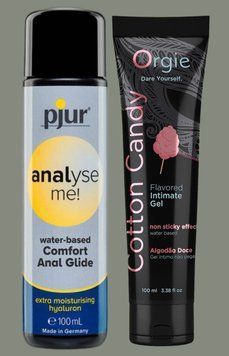 Набор лубрикантов pjur analyse me! Comfort water glide 100 мл + LUBE TUBE сахарная вата , 100 мл ORGIE LB1004 фото