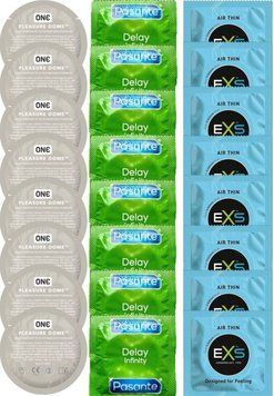 Набір 24 шт ONE Pleasure Dome + Delay Infinity + EXS Air Thin SOS7365 фото
