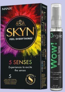 Комплект SKYN 5 Senses + Спрей WOW! ментол: 10 мл. ORGIE  SOS5466 фото