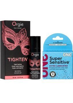 Гель для сужения Orgie &ndash; Tighten (15 мл)+ ONE Super Sensitive Triple Set 3 шт SOS6716 фото