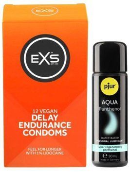 Набор EXS Delay (12 шт) + pjur Aqua Panthenol 30 мл SOS13468 фото