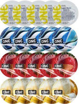 Набор с 20 шт 𝐎𝐍𝐄 𝐒𝐮𝐩𝐞𝐫 𝐒𝐭𝐮𝐝𝐬 + ONE Fresh Mint + ONE Chocolate Strawberry + ONE Banana Split SOS8220 фото