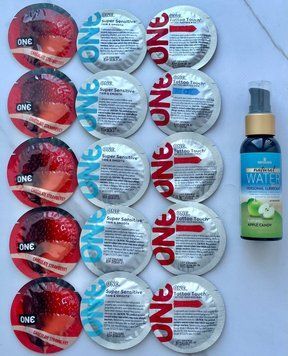 Набор 15 штук ONE Super Sensitive, Tattoo Touch, Flavor Waves + Sensuva Natural Water-Based Apple Candy (57 мл) SOS3902 фото