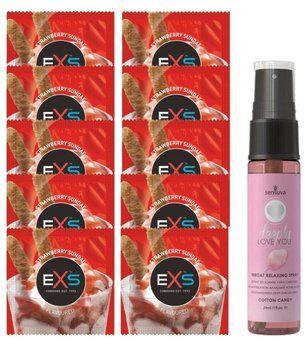 EXS STRAWBERRY SUNDAE 10 шт + Sensuva Deeply Love You Cotton Candy (29 мл) SOS14060 фото