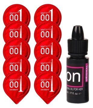 Комплект OLO 001 (червоні) 10 шт + Sensuva ON Arousal Oil for Her Original 5 мл SOS14235 фото