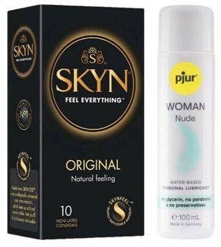 Комплект SKYN Original 10 шт + Pjur Woman Nude 100 мл SOS13218 фото
