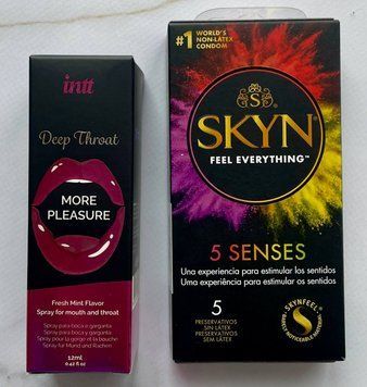 Набір SKYN 5 Senses 5 шт + Спрей для оральних ласк Intt Deep Throat Oral Spray (12 мл) SOS1400 фото