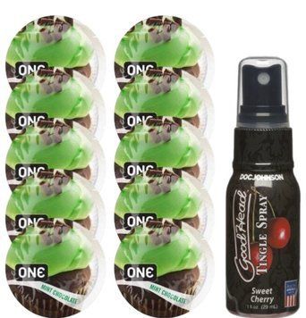 Комплект ONE Mint Chocolate 10 шт + Doc Johnson GoodHead Tingle Spray Sweet Cherry (29 мл) SOS13860 фото