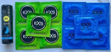 Набор EXS Extreme 5 шт+EXS Cooling 5 шт+Лубрикант pjur Woman Aqua 30 мл SOS3510 фото