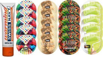 Набор из Swiss Navy Water-Based 10 мл + ONERibs + ONE Vanish + ONETattoo + ONE Color SOS8554 фото