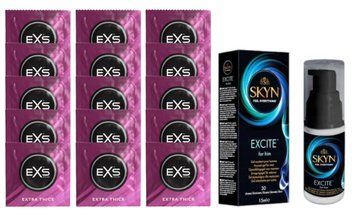 Комплект EXS Extra Thick 15 шт + Skyn ​​Excite SOS14716 фото