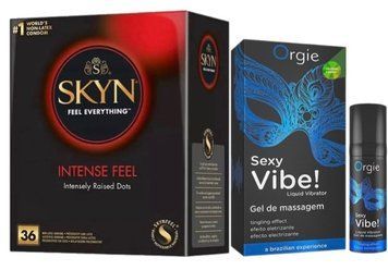 Набор из SKYN Intense Feel (36 шт) + Жидкий вибратор Orgie Sexy Vibe (15 мл) SOS9816 фото