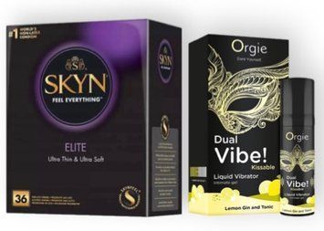 Skyn Elite 36 шт + Orgie Dual Vibe! Lemon Gin And Tonic 15 мл SOS7115 фото
