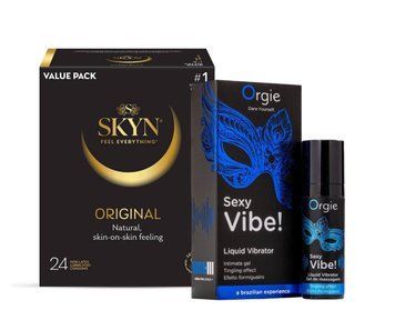 SKYN ORIGINAL &ndash; 24 шт и Жидкий ORGIE SEXY VIBE для чувствительных, 15 мл SOS827 фото