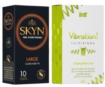 SKYN Large 10 шт + Intt Vibration Caipirinha (15 мл) SOS7065 фото