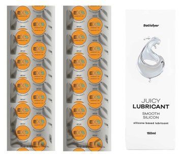 Комплект: EXS Delay 10 шт. + Лубрикант Satisfyer Smooth Silicon 150 мл SOS11374 фото