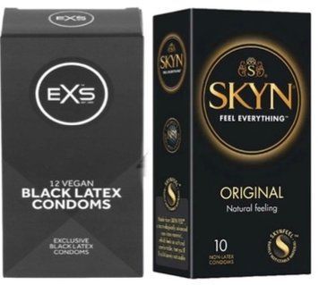 Набір з SKYN Original 10 штук + EXS Black Latex 12 шт SOS7894 фото