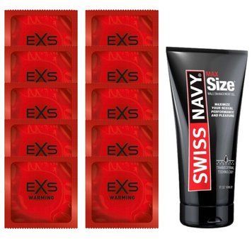 Комплект EXS Warming 10 шт + Swiss Navy Max Size Gel (150 мл) SOS14336 фото
