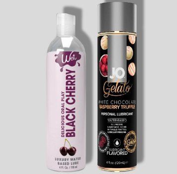 Wet Oral Play Black Cherry (118 мл) + JO GELATO White Chocolate Raspberry (120 мл) LB902 фото