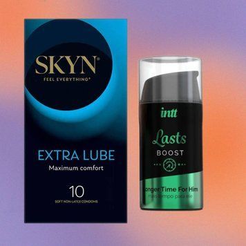 Комплект Skyn Extra Lube 10 шт + Пролонгатор Intt Lasts 15 мл SOS4471 фото