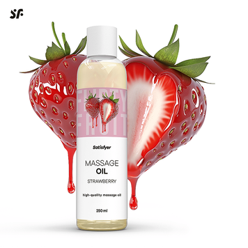 Масажна олія Satisfyer Massage Oil Strawberry (Полуниця), 250 мл SX2709 фото