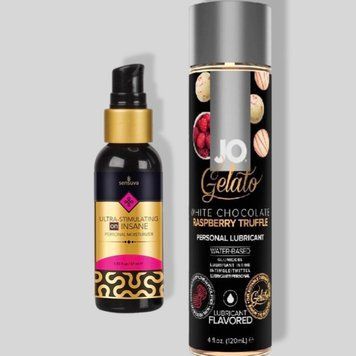 Sensuva Ultra-Stimulating On Insane Original (57 мл) + JO GELATO White Chocolate Raspberry (120 мл) LB391 фото