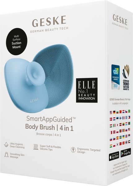 Щетка для тела GESKE Body Brush 4в1 aquamarine HB0329 фото