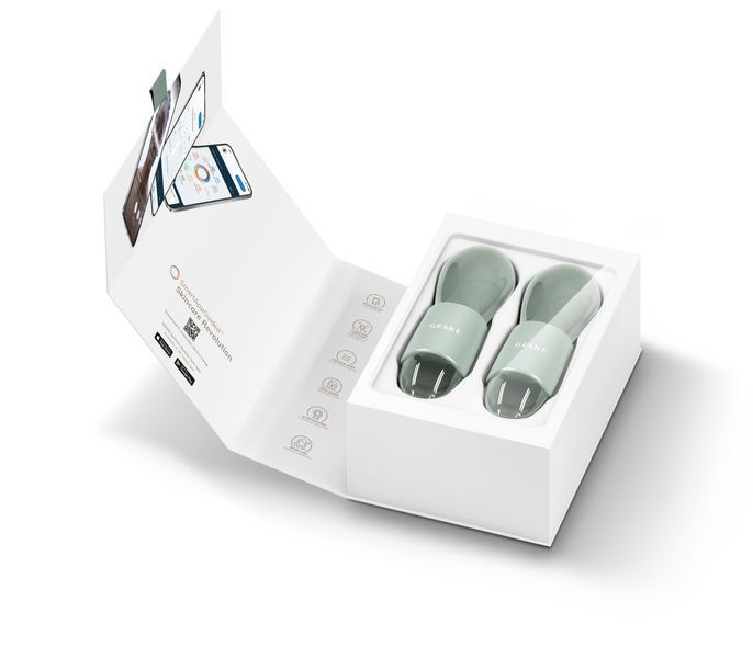 Подвійний масажер для очей GESKE Cool&Warm Duo Eye Massager 7в1 green HB0321 фото
