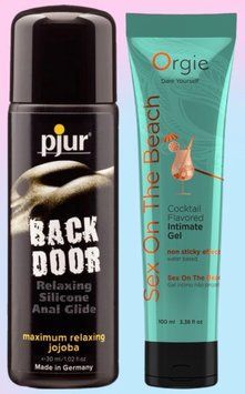 Набор лубрикантов pjur backdoor anal Relaxing jojoba silicone 30 мл + ORGIE S*X ON THE BEACH, 100 мл LB712 фото