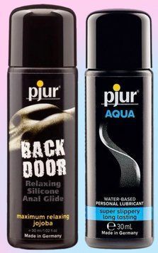 Набор лубрикантов pjur backdoor anal Relaxing jojoba silicone 30 мл + pjur Aqua 30 мл LB812 фото