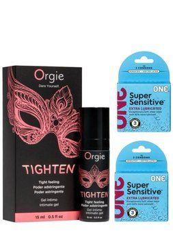Гель для сужения Orgie &ndash; Tighten (15 мл)+ ONE Super Sensitive Triple Set 6 шт SOS6717 фото