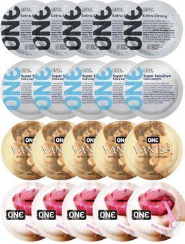 Набір з 20 шт ONE Extra strong + 𝐎𝐍𝐄 𝐒𝐮𝐩𝐞𝐫 𝐒𝐞𝐧𝐬𝐢𝐭𝐢𝐯𝐞 + ONE Vanish + 𝐎𝐍𝐄 𝐅𝐥𝐚𝐯𝐨𝐫𝐖𝐚𝐯𝐞𝐬 - Bubblegum SOS8171 фото