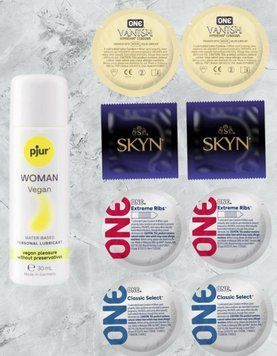 Набір з 20 штук SKYN-ONE + лубрикант pjur Woman Vegan 30 мл SOS4096 фото