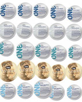 SET ONE 25 шт : classic , pleasures dome , pleasure plus , vanish , super sensitive  SOS225 фото