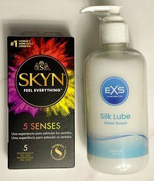 Набір з SKYN 5 Senses та Лубрикант EXS Aloe vera silk lube 250 мл SOS1601 фото