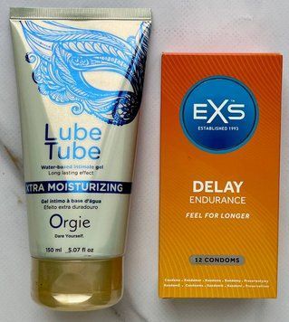 Комплект EXS Delay 12 шт. - Лубрикант LUBE TUBE XTRA, 150 мл ORGIE SOS3261 фото