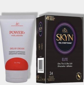 SKYN Elite 24 шт + Пролонгатор Doc Johnson Power Delay Cream 56 г SOS5758 фото