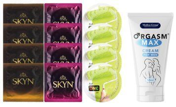 Комплект: Пролонгатор Medica-Group Orgasm Max  for Men 50 мл + 8 шт SKYN + 4 шт ONE Color SOS10984 фото