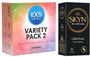 Набір з SKYN Original 10 штук + EXS Variety pack 2. 48 шт SOS7895 фото